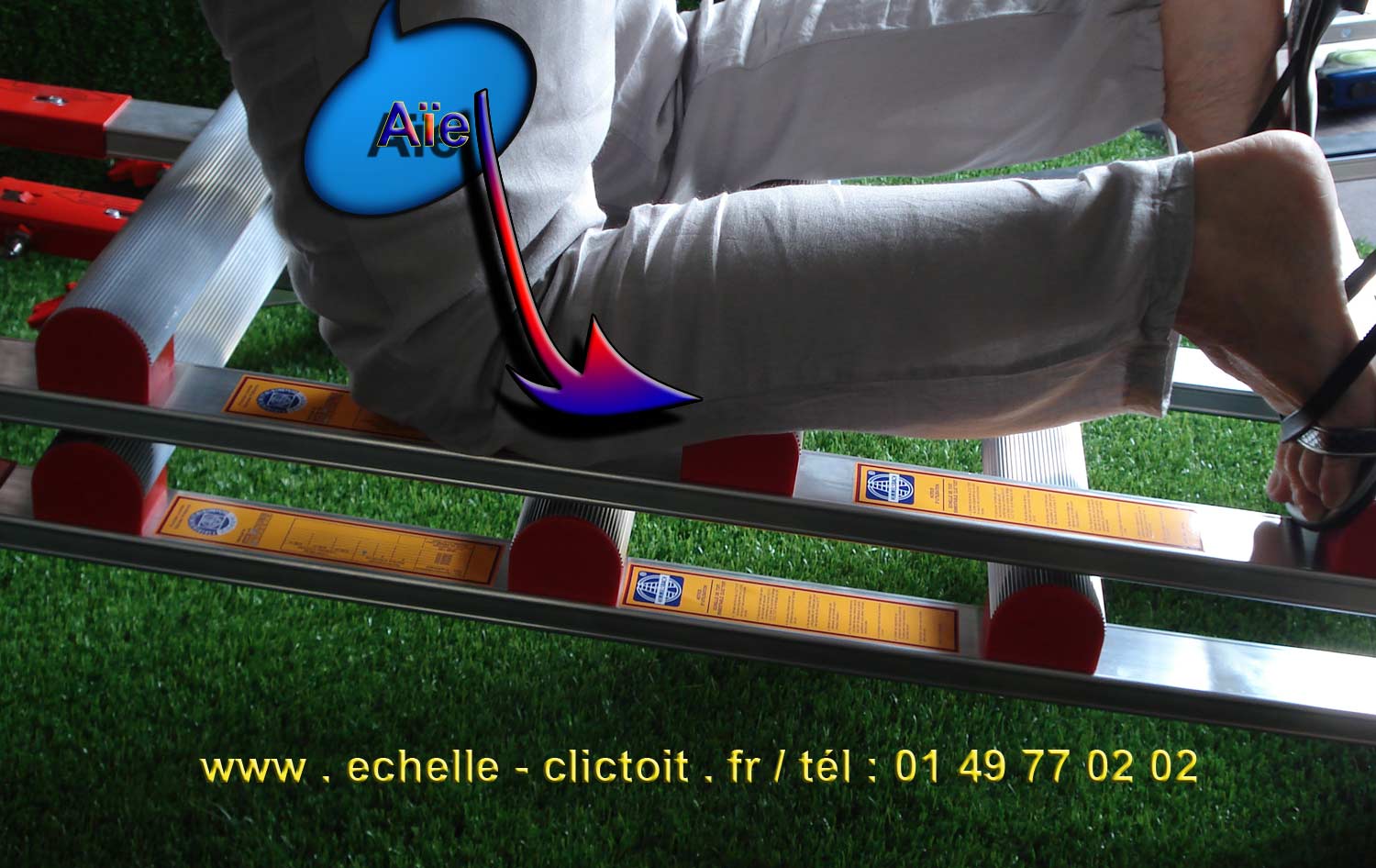 page 13 le bon écartement entre barreaux est normalement de 250 mm pour que les pieds soient bien en porté et que le genou soit plaqué sur la face confortable du barreau